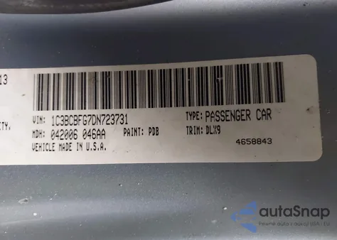 2013 Chrysler 200 Limited из США, поврежденный, VIN 1C3BCBFG7DN723731